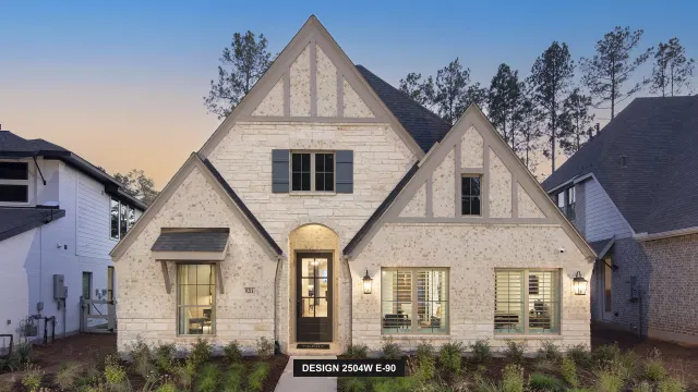 Perry Homes Design 2504W E-90 exterior at 8211 Folks Street, Two Step Farm, Montgomery, Texas
