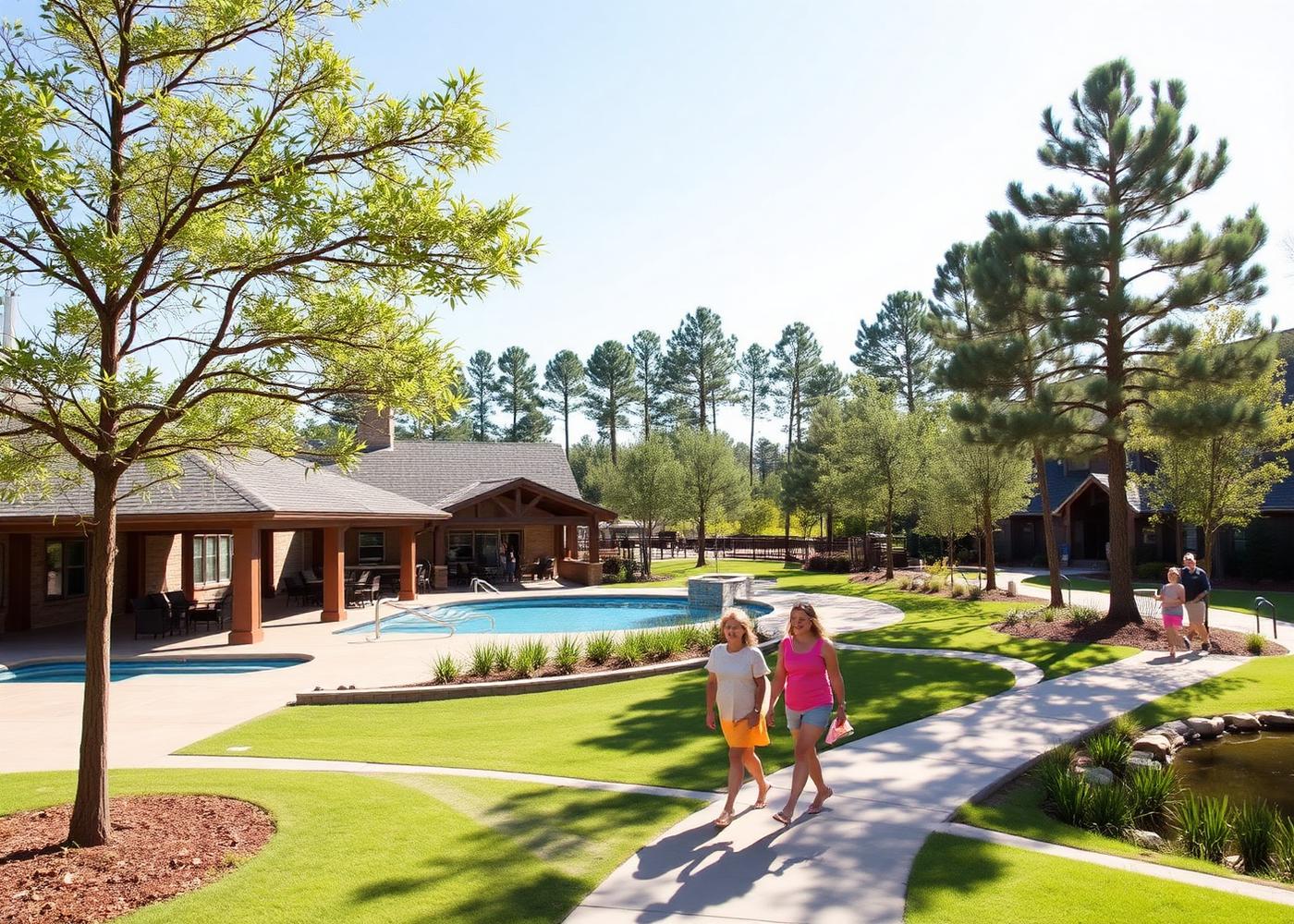 Placeholder photo of the Two Step Farm amenity center, pool and walking trails